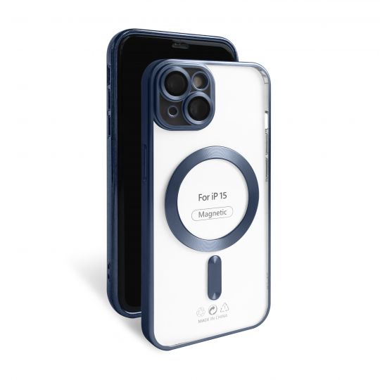 Чохол із функцією MagSafe для Apple iPhone 15 dark blue (07) матовий