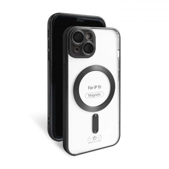 Чехол с функцией MagSafe для Apple iPhone 15 black (09) матовый - купить за 221.50 грн в Киеве, Украине