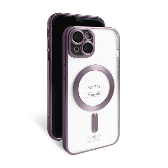 Чохол із функцією MagSafe для Apple iPhone 15 violet (02) матовий