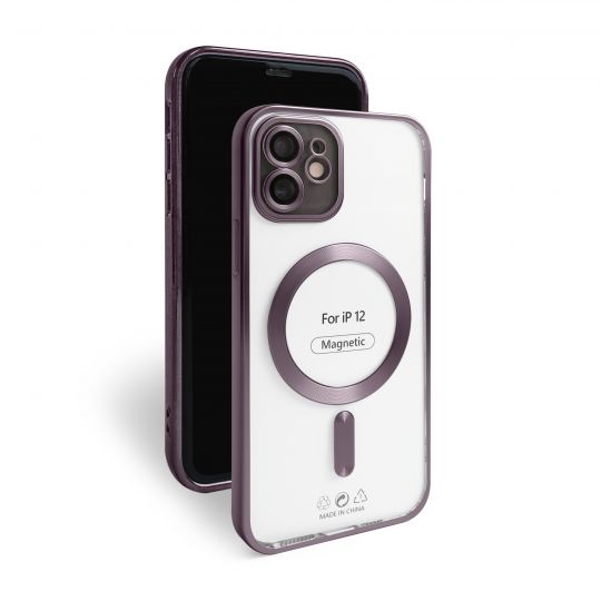 Чехол с функцией MagSafe для Apple iPhone 12 violet (02) матовый