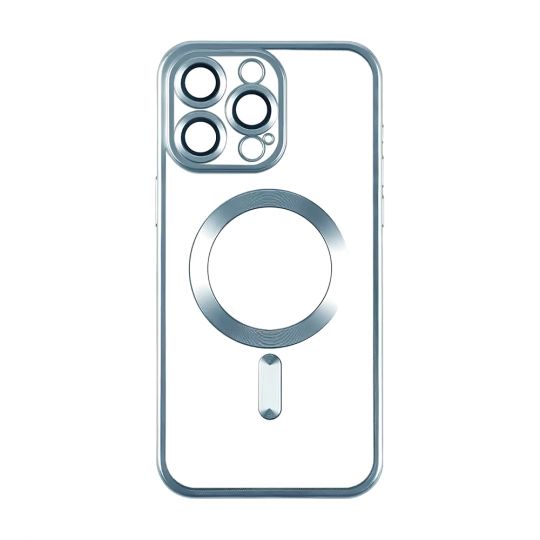 Чехол с функцией MagSafe для Apple iPhone 13 Pro Max blue матовый