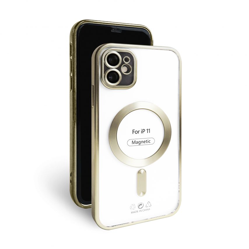 Чехол с функцией MagSafe для Apple iPhone 11 gold матовый