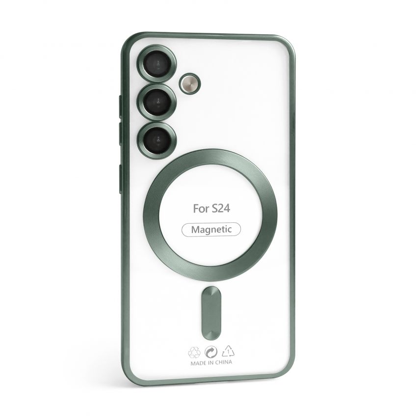 Чохол із функцією MagSafe для Samsung Galaxy S24/S921 (2024), S25/S931 (2025) mint-green (05) матовий