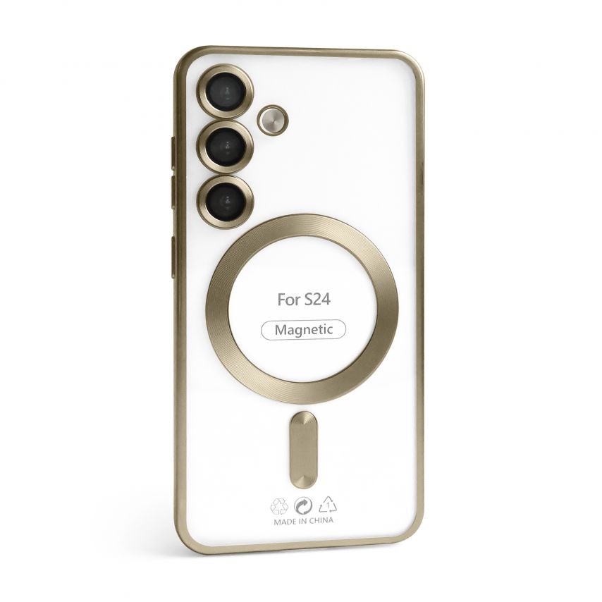 Чохол із функцією MagSafe для Samsung Galaxy S24/S921 (2024), S25/S931 (2025) gold (03) матовий