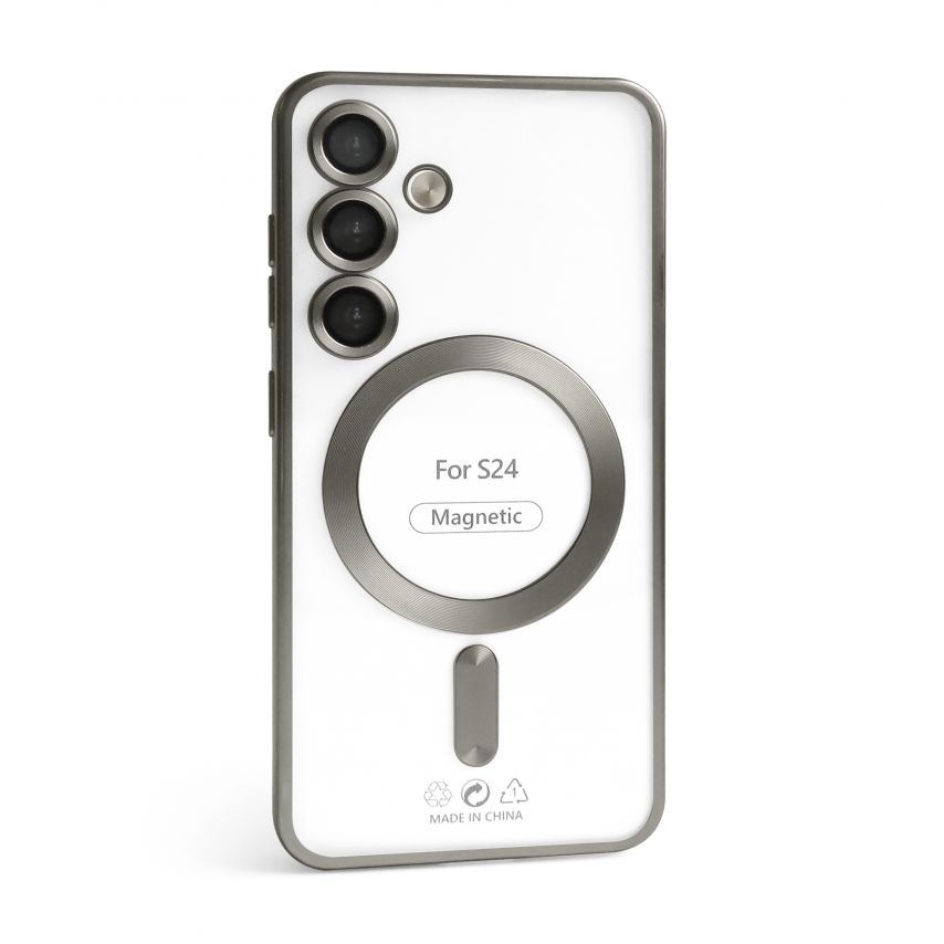 Чехол с функцией MagSafe для Samsung Galaxy S24/S921 (2024), S25/S931 (2025) grey (12) матовый