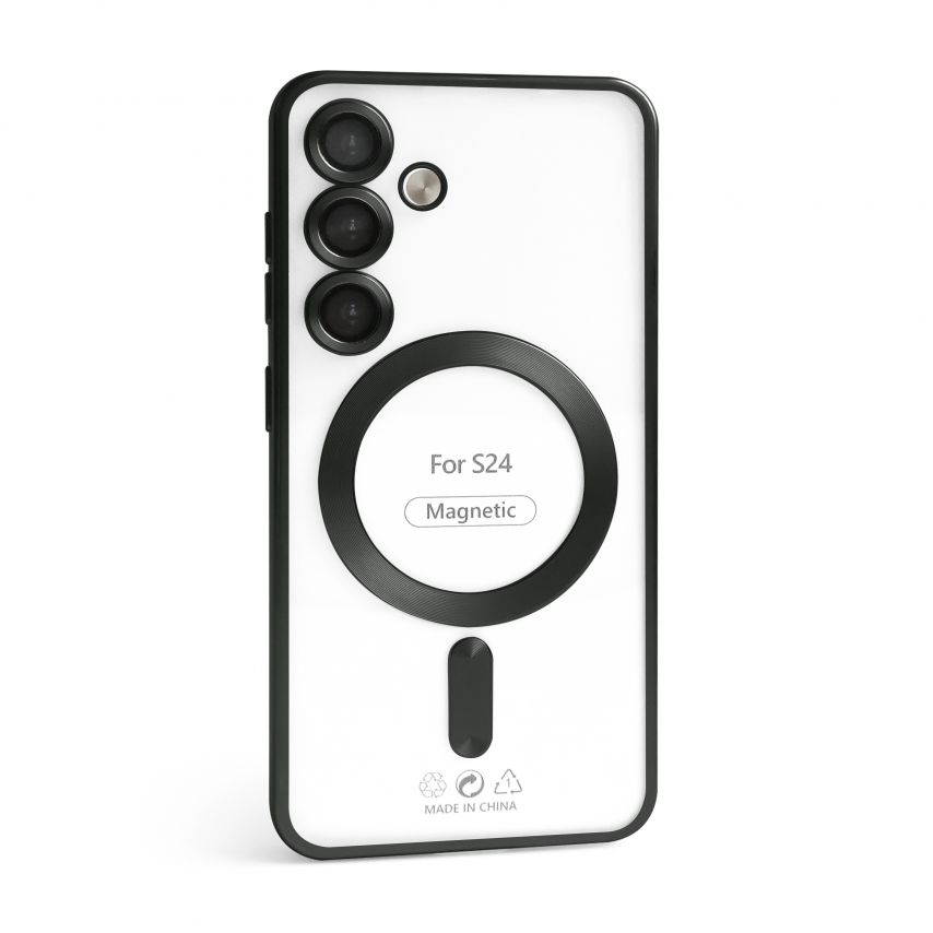 Чехол с функцией MagSafe для Samsung Galaxy S24/S921 (2024), S25/S931 (2025) black (09) матовый