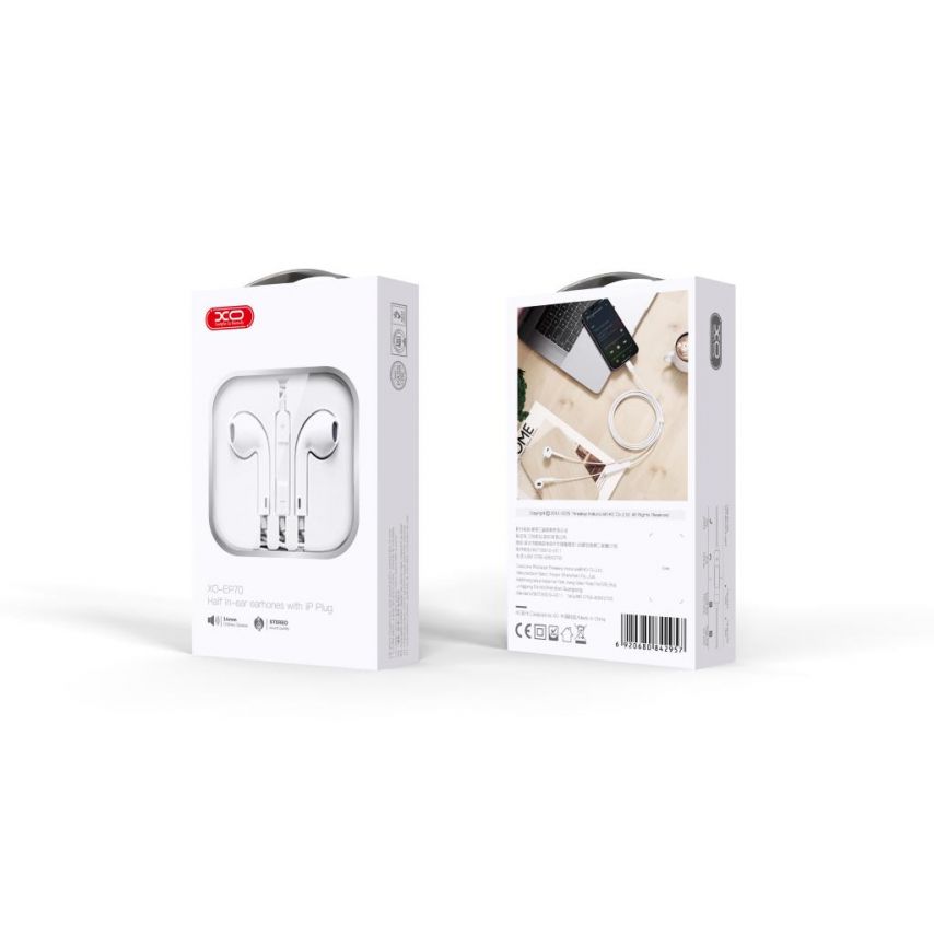 Навушники XO EP70 Lightning white