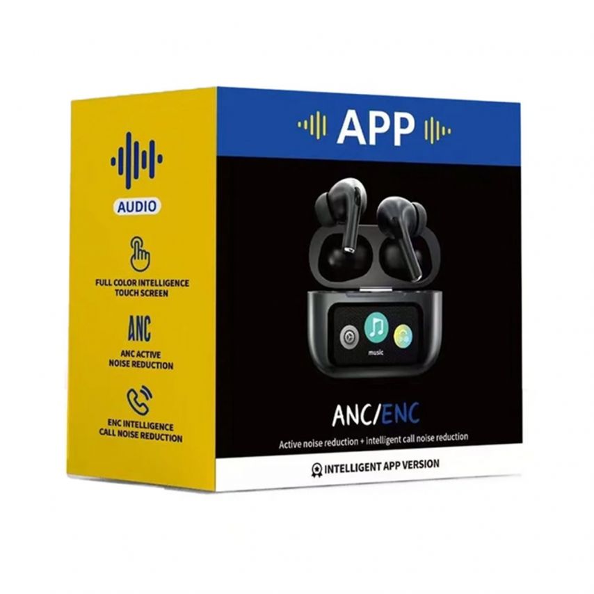 Навушники TWS A9 Pro з сенсорним дисплеєм black