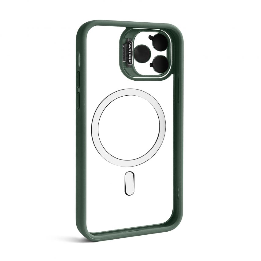 Чохол з функцією MagSafe для Apple iPhone 11 Pro з підставкою та захистом для камер green (1)