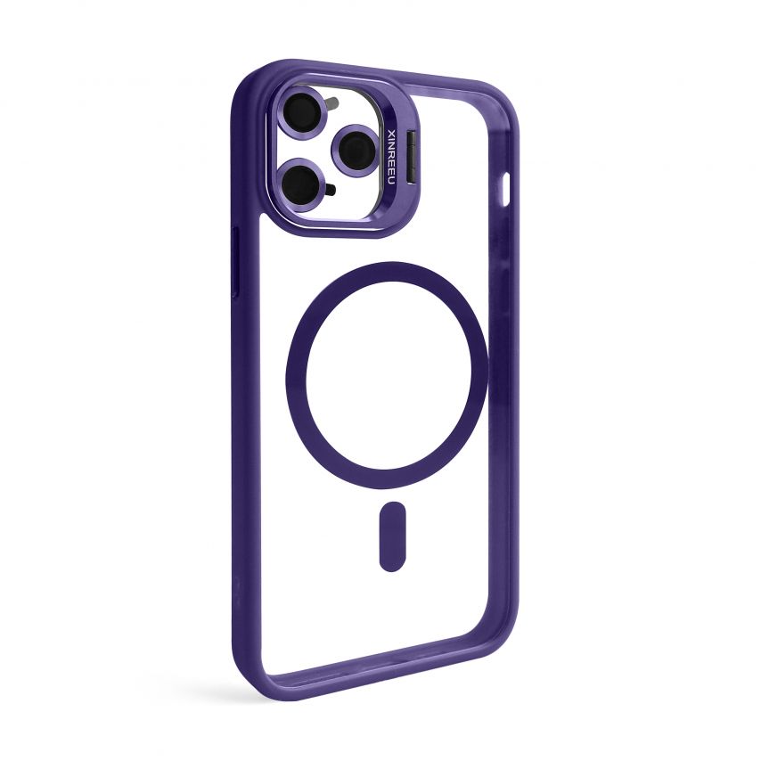 Чехол с функцией MagSafe для Apple iPhone 11 Pro с подставкой и защитой для камер (2) violet
