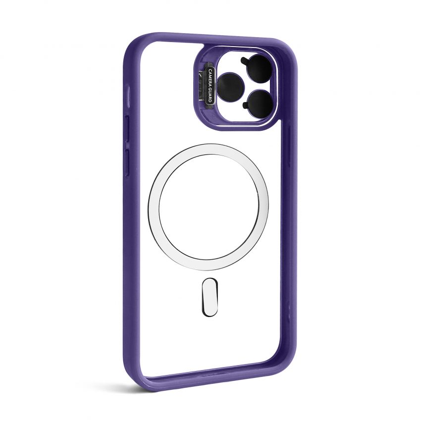 Чехол с функцией MagSafe для Apple iPhone 11 Pro с подставкой и защитой для камер (2) violet