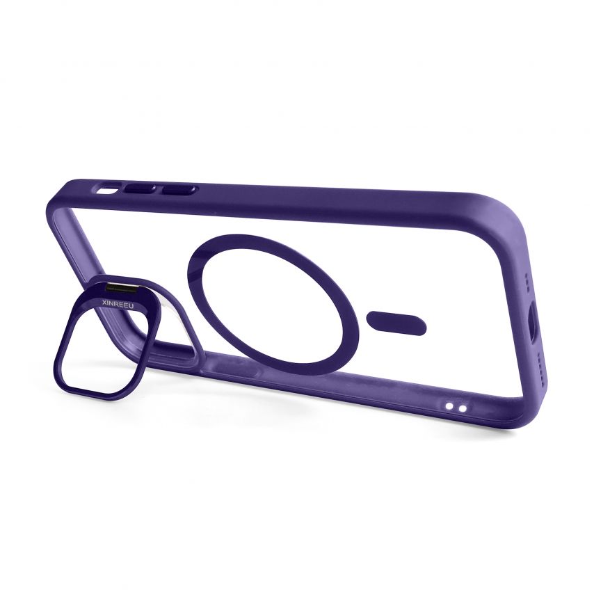 Чехол с функцией MagSafe для Apple iPhone 11 Pro с подставкой и защитой для камер (2) violet