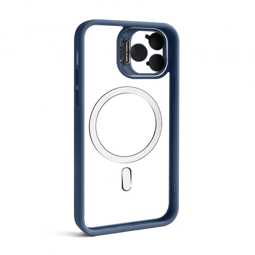 Чохол з функцією MagSafe для Apple iPhone 11 Pro з підставкою та захистом для камер dark blue (4)