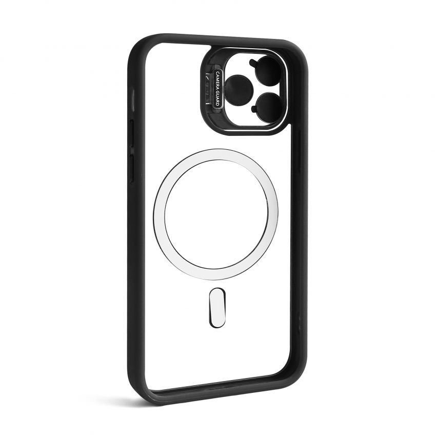 Чехол с функцией MagSafe для Apple iPhone 11 Pro с подставкой и защитой для камер black (3)