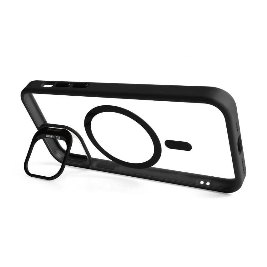 Чехол с функцией MagSafe для Apple iPhone 11 Pro с подставкой и защитой для камер black (3)