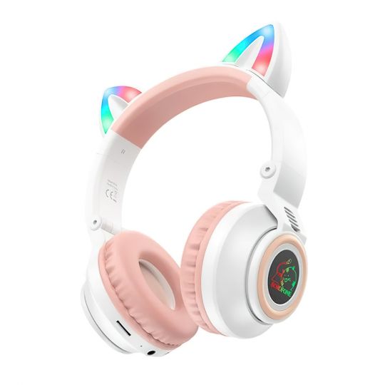 Наушники Bluetooth Borofone BO18 Cat Ear white