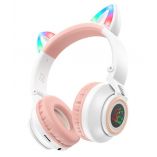 Навушники Bluetooth Borofone BO18 Cat Ear white - купити за 752.40 грн у Києві, Україні