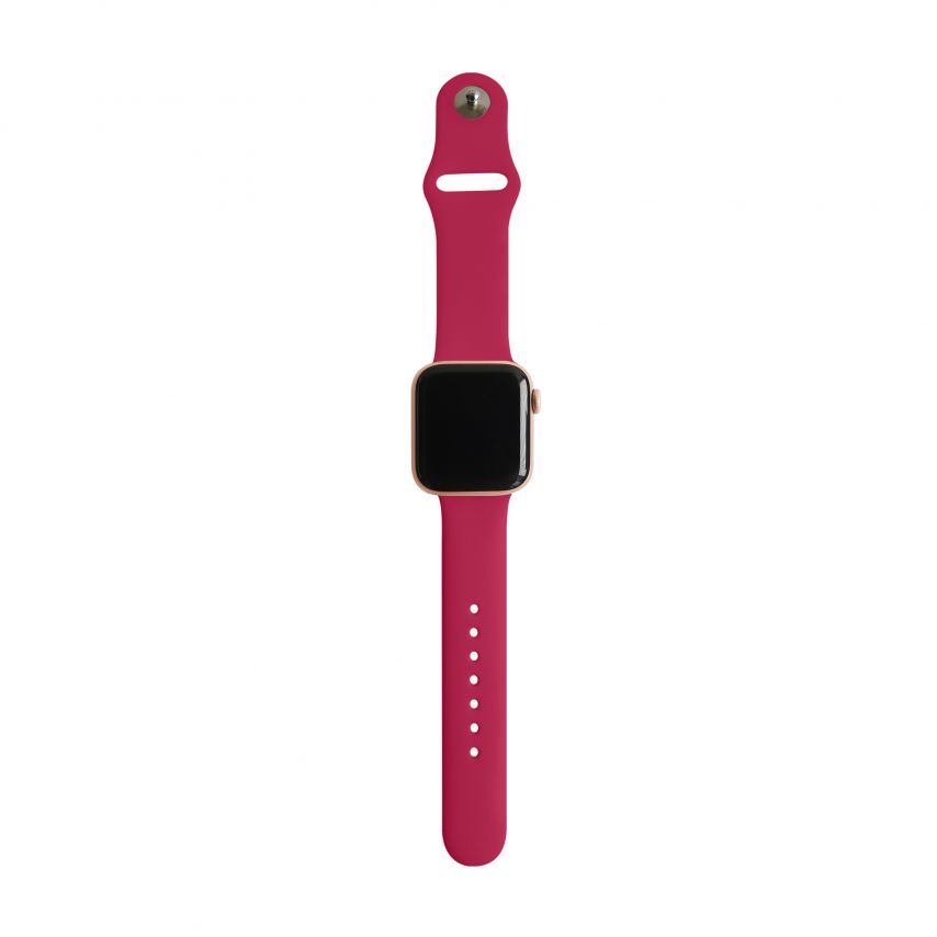 Ремешок для Apple Watch Sport Band силиконовый 38/40мм S/M strawberry / клубничный (61)