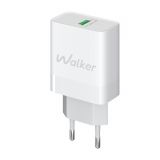 Мережевий зарядний пристрій (адаптер) WALKER WH-35 1USB / QC3.0 / 3A / 18W white