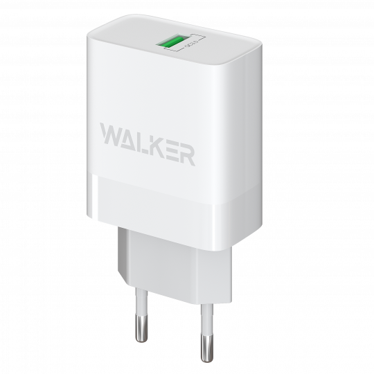 Сетевое зарядное устройство (адаптер) WALKER WH-35 1USB / QC3.0 / 3A / 18W white - купить за 237.45 грн в Киеве, Украине
