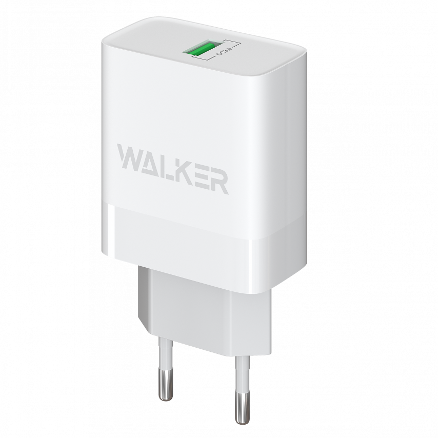 Сетевое зарядное устройство (адаптер) WALKER WH-35 1USB / QC3.0 / 3A / 18W white