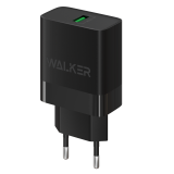 Сетевое зарядное устройство (адаптер) WALKER WH-35 1USB / QC3.0 / 3A / 18W black