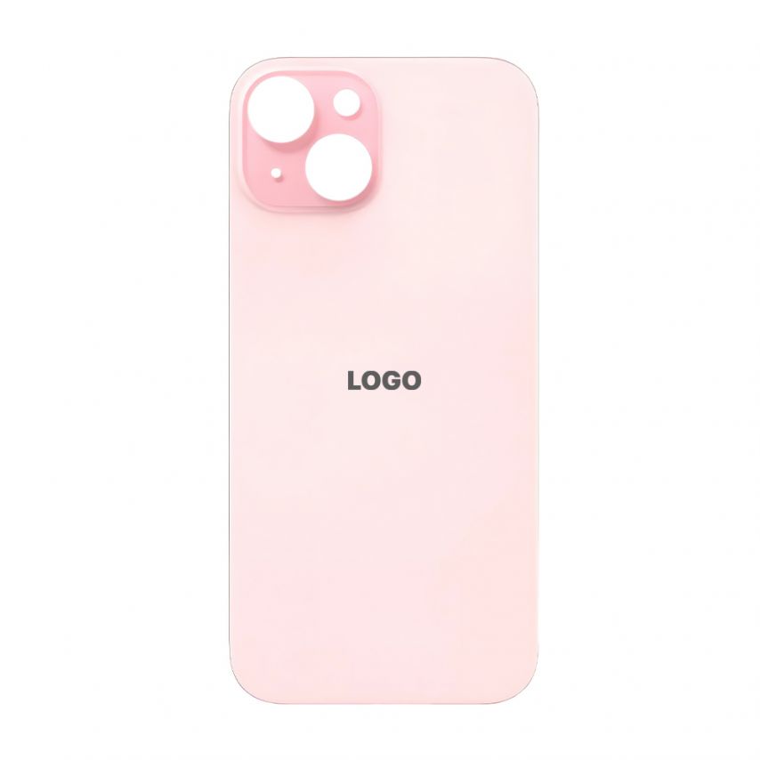 Задняя крышка для Apple iPhone 15 (большой вырез под камеру) pink Original Quality