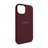 Чохол Full Silicone Case для Apple iPhone 16 maroon (42)