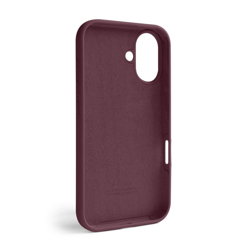 Чохол Full Silicone Case для Apple iPhone 16 maroon (42)