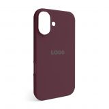 Чохол Full Silicone Case для Apple iPhone 16 maroon (42)