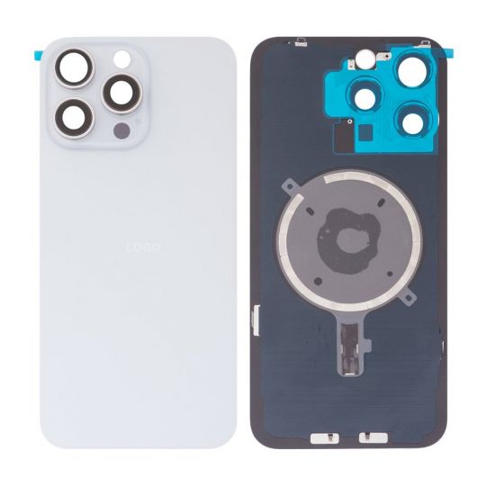 Задня кришка для Apple iPhone 15 Pro Max White Titanium з рамкою і склом камери Original Quality - купити за 1 091.07 грн у Києві, Україні