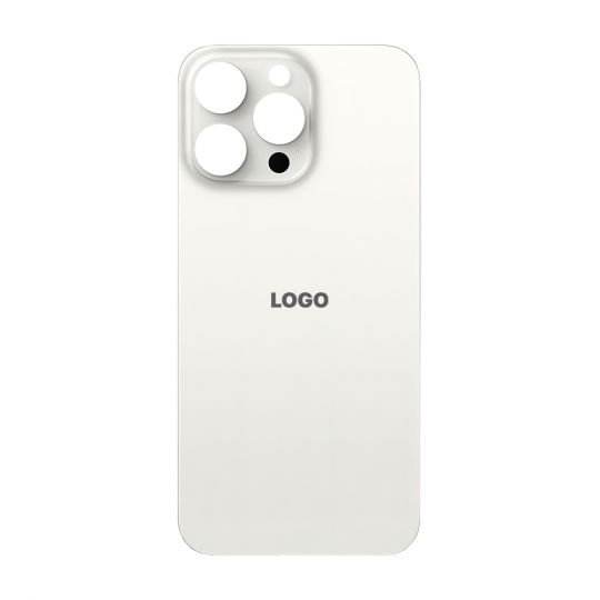 Задняя крышка для Apple iPhone 15 Pro Max White Titanium с рамкой и стеклом камеры Original Quality