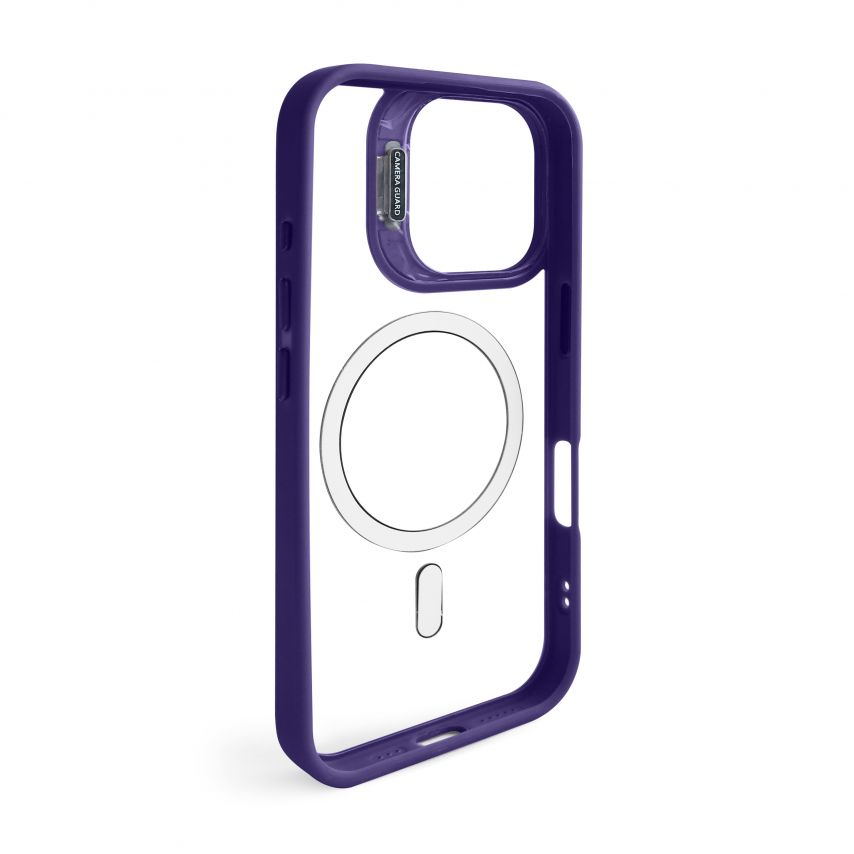 Чохол з функцією MagSafe для Apple iPhone 16 з підставкою та захистом для камер violet