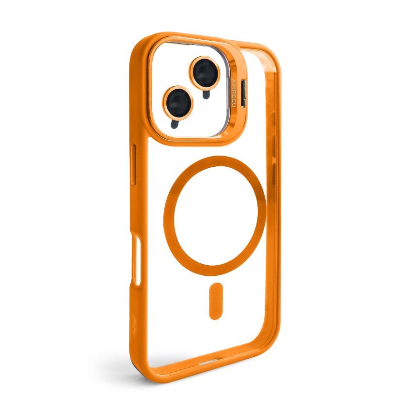 Чохол з функцією MagSafe для Apple iPhone 16 з підставкою та захистом для камер orange