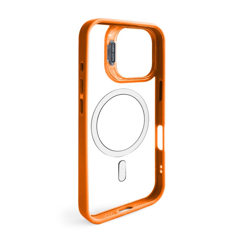 Чохол з функцією MagSafe для Apple iPhone 16 з підставкою та захистом для камер orange
