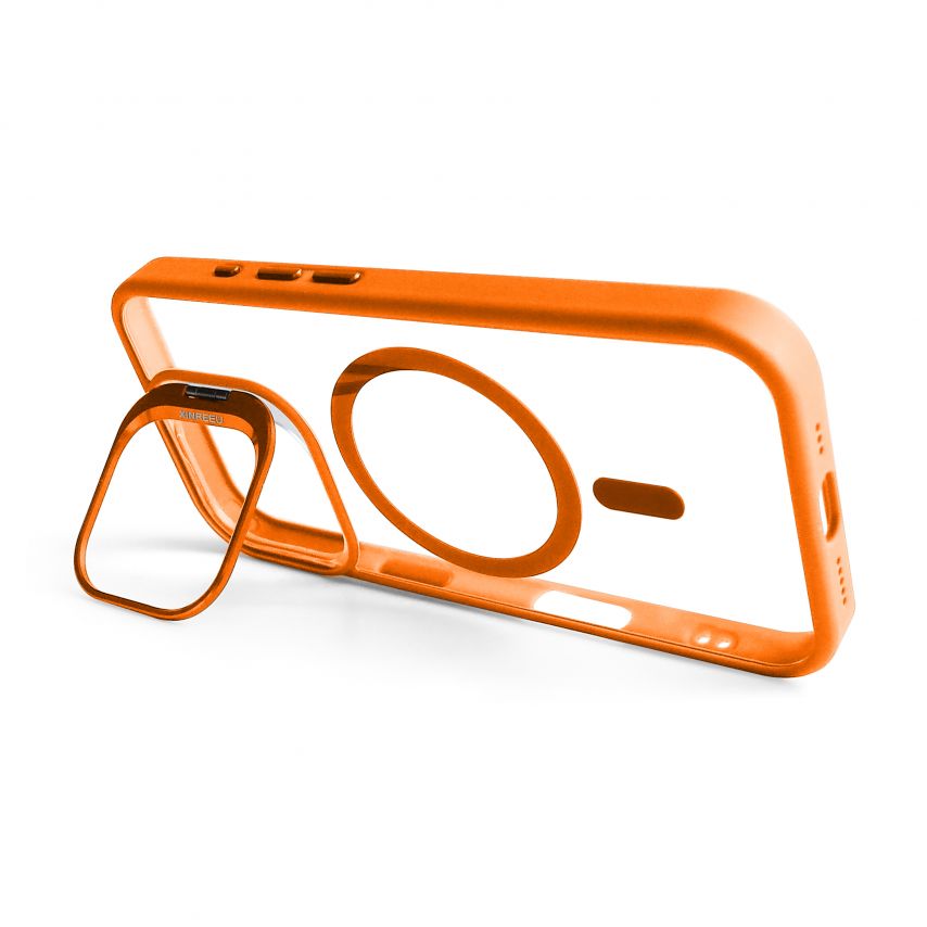Чохол з функцією MagSafe для Apple iPhone 16 з підставкою та захистом для камер orange