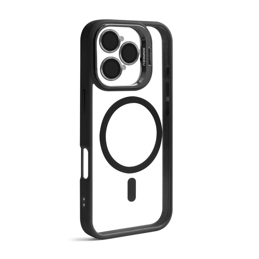 Чохол з функцією MagSafe для Apple iPhone 16 Pro Max з підставкою та захистом для камер black
