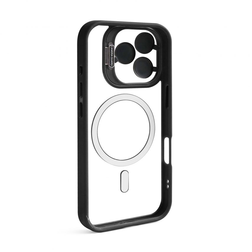 Чохол з функцією MagSafe для Apple iPhone 16 Pro Max з підставкою та захистом для камер black