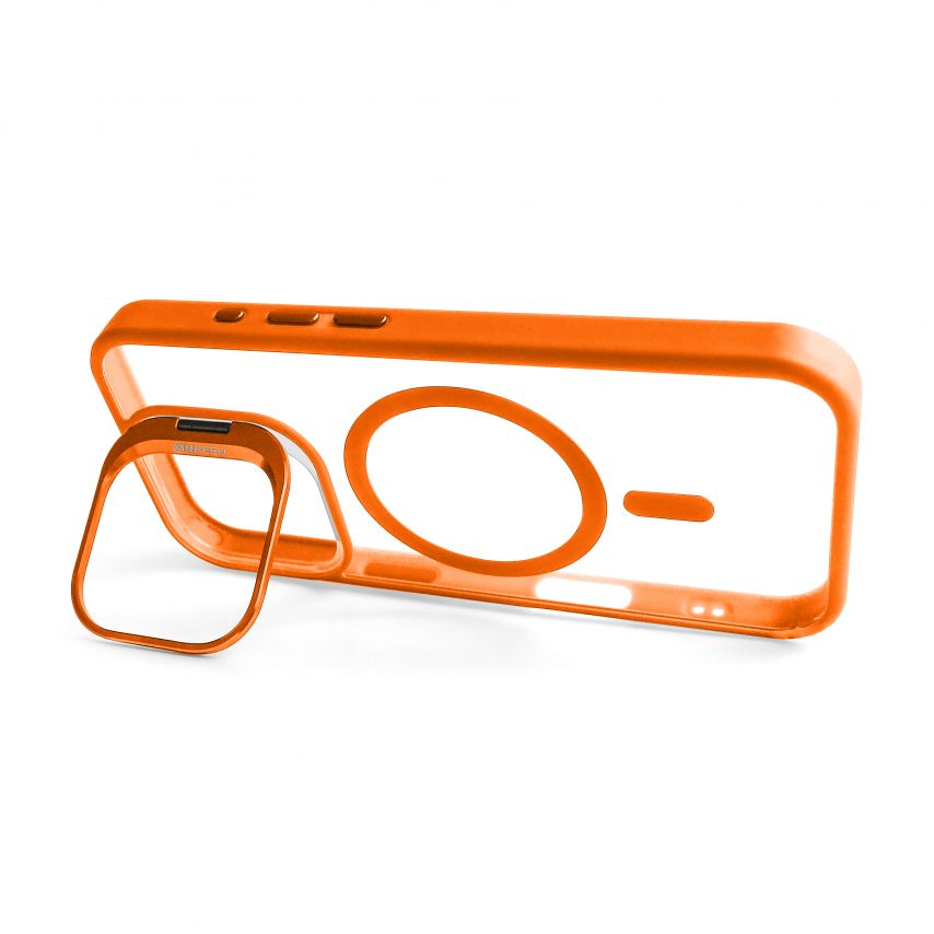 Чохол з функцією MagSafe для Apple iPhone 16 Pro Max з підставкою та захистом для камер orange