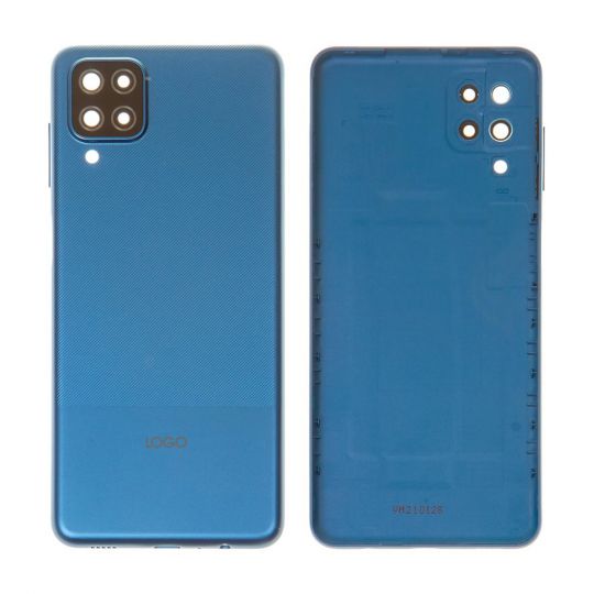 Задня кришка для Samsung Galaxy A12 4G/A125, A12s/A127, M12/M125 зі склом камери blue High Quality