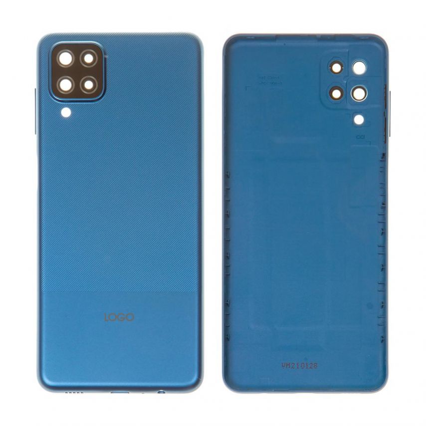 Задня кришка для Samsung Galaxy A12 4G/A125, A12s/A127, M12/M125 зі склом камери blue High Quality
