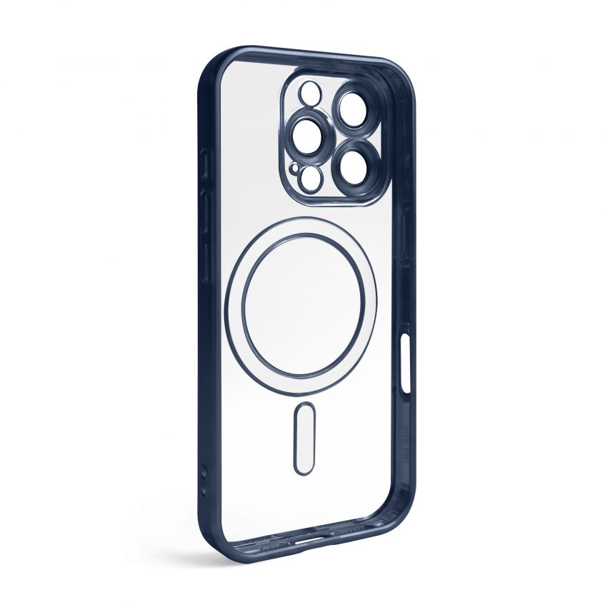 Чехол с функцией MagSafe для Apple iPhone 16 Pro dark blue (07) матовый