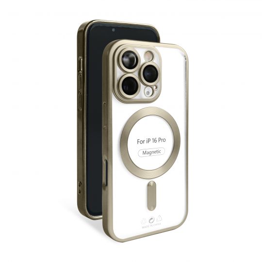 Чехол с функцией MagSafe для Apple iPhone 16 Pro gold (03) матовый - купить за 221.50 грн в Киеве, Украине