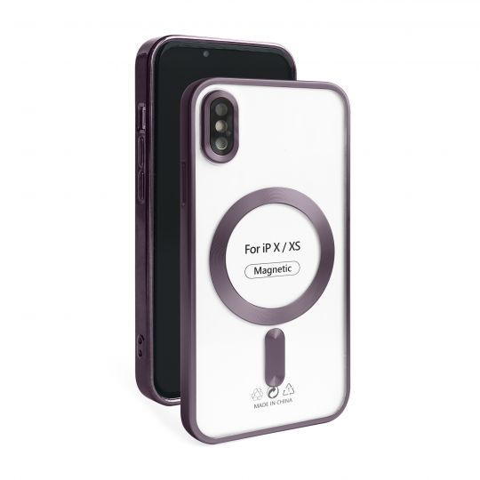 Чехол с функцией MagSafe для Apple iPhone X, Xs violet (02) матовый - купить за 221.50 грн в Киеве, Украине