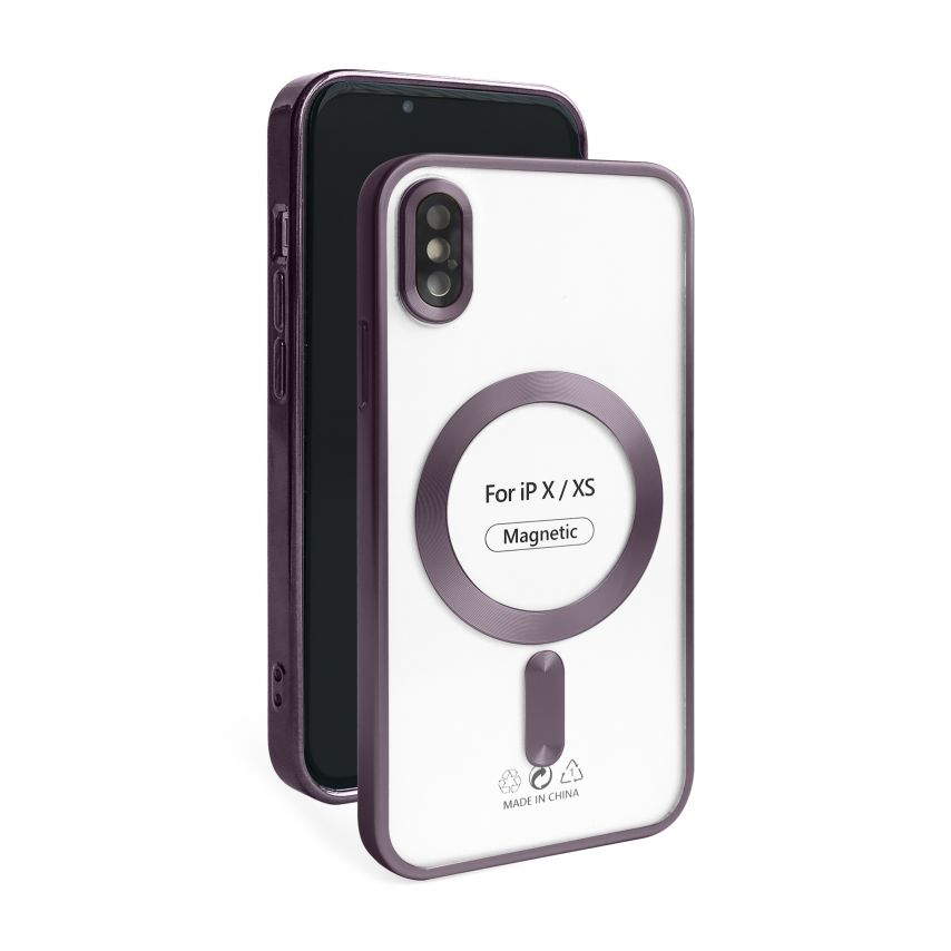 Чохол із функцією MagSafe для Apple iPhone X, Xs violet (02) матовий