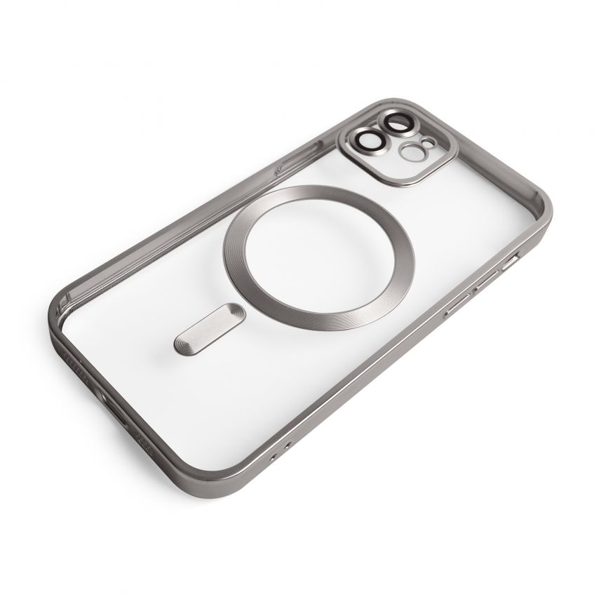 Чехол с функцией MagSafe для Apple iPhone 12 grey (12) матовый