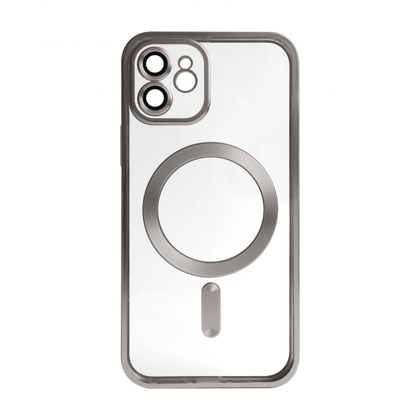 Чехол с функцией MagSafe для Apple iPhone 12 grey (12) матовый