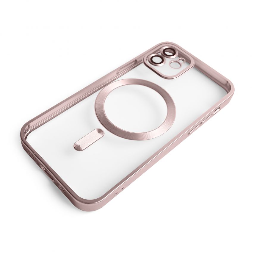 Чехол с функцией MagSafe для Apple iPhone 12 pink (06) матовый