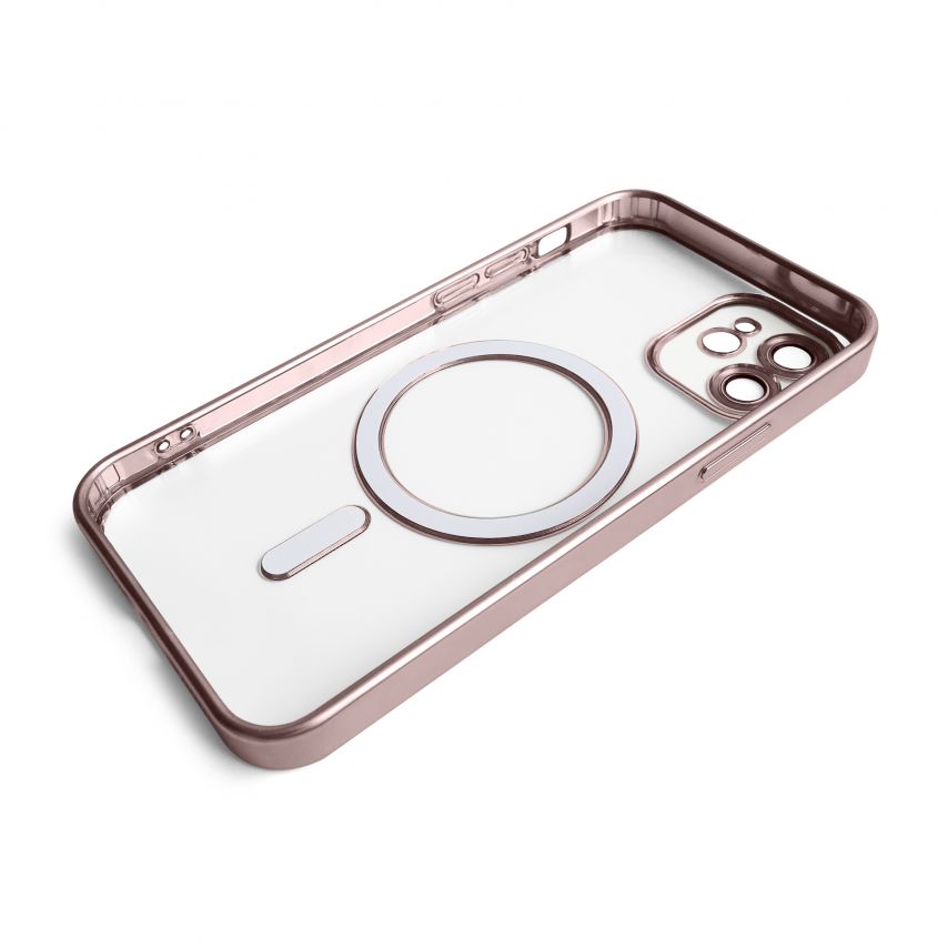 Чехол с функцией MagSafe для Apple iPhone 12 pink (06) матовый