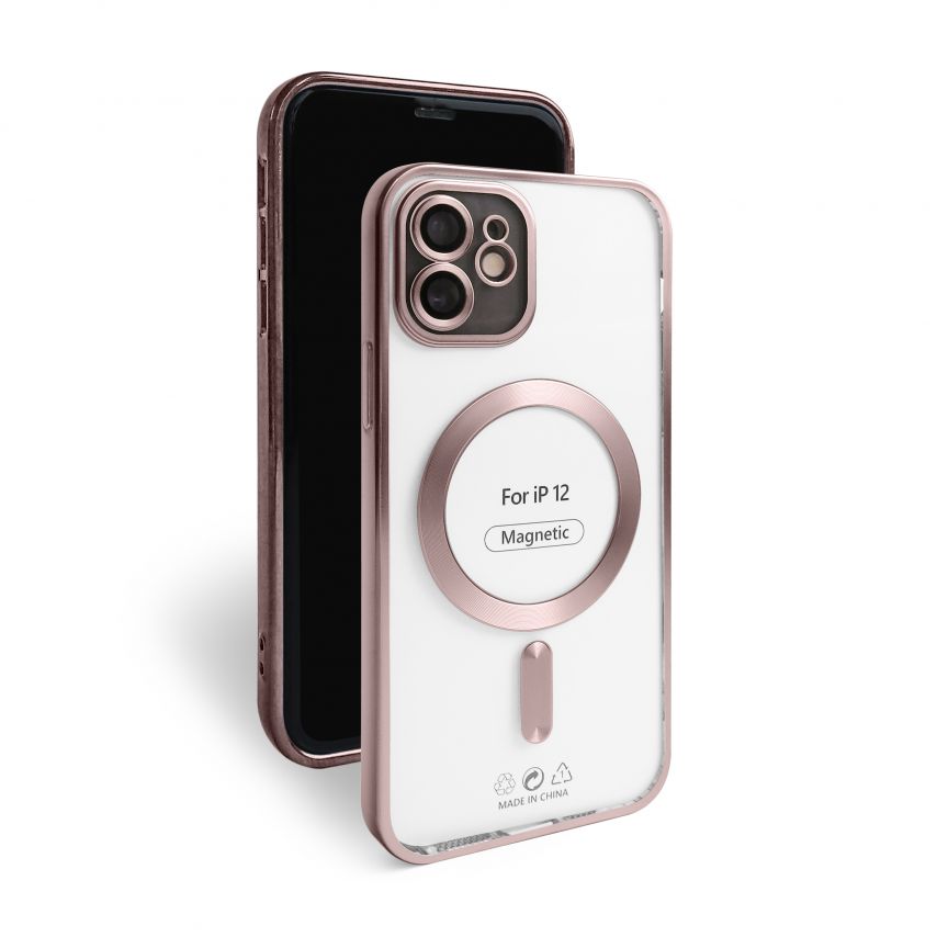 Чехол с функцией MagSafe для Apple iPhone 12 pink (06) матовый